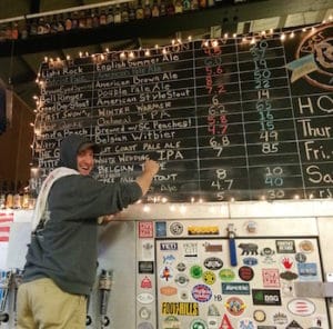 craft beer chalkboard menu