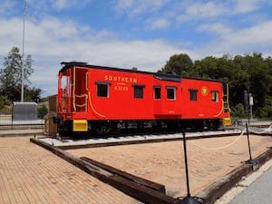 red train caboose turned museum