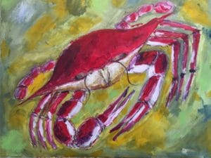 painting of a crab