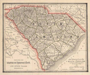 archived south carolina state map from the spartanburg public library