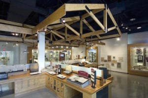 inside the regional history museum at the chapman cultural center
